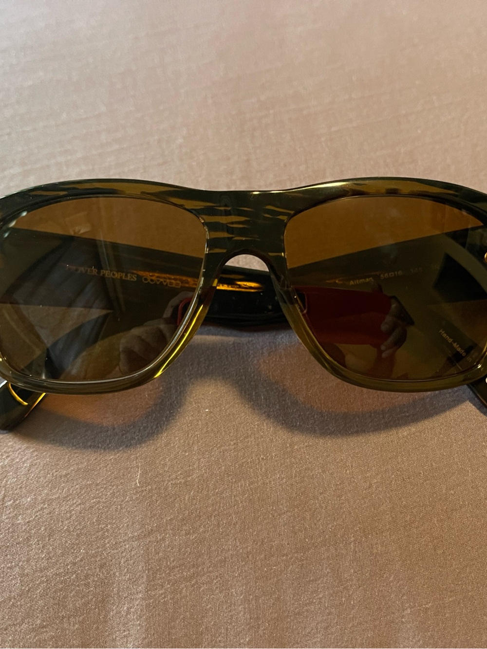 Oliver Peoples Olive Tortoise Square Sunglasses with Brown Lenses